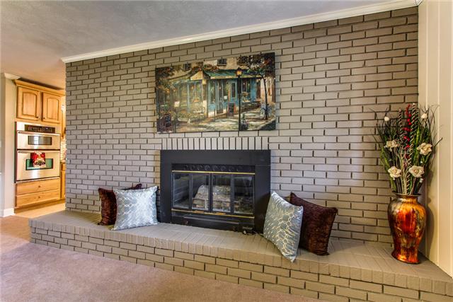 3167 Southall Road Franklin, TN 37064 - Photo 9 of 18 Brick fireplace with a nice wide hearth