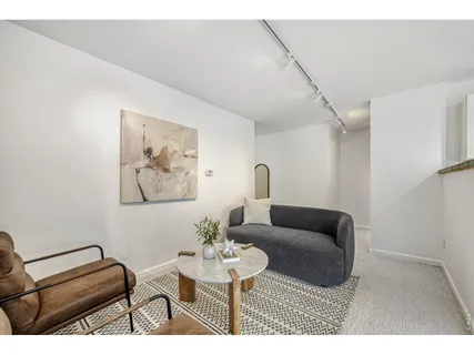 a living room with furniture and a couch