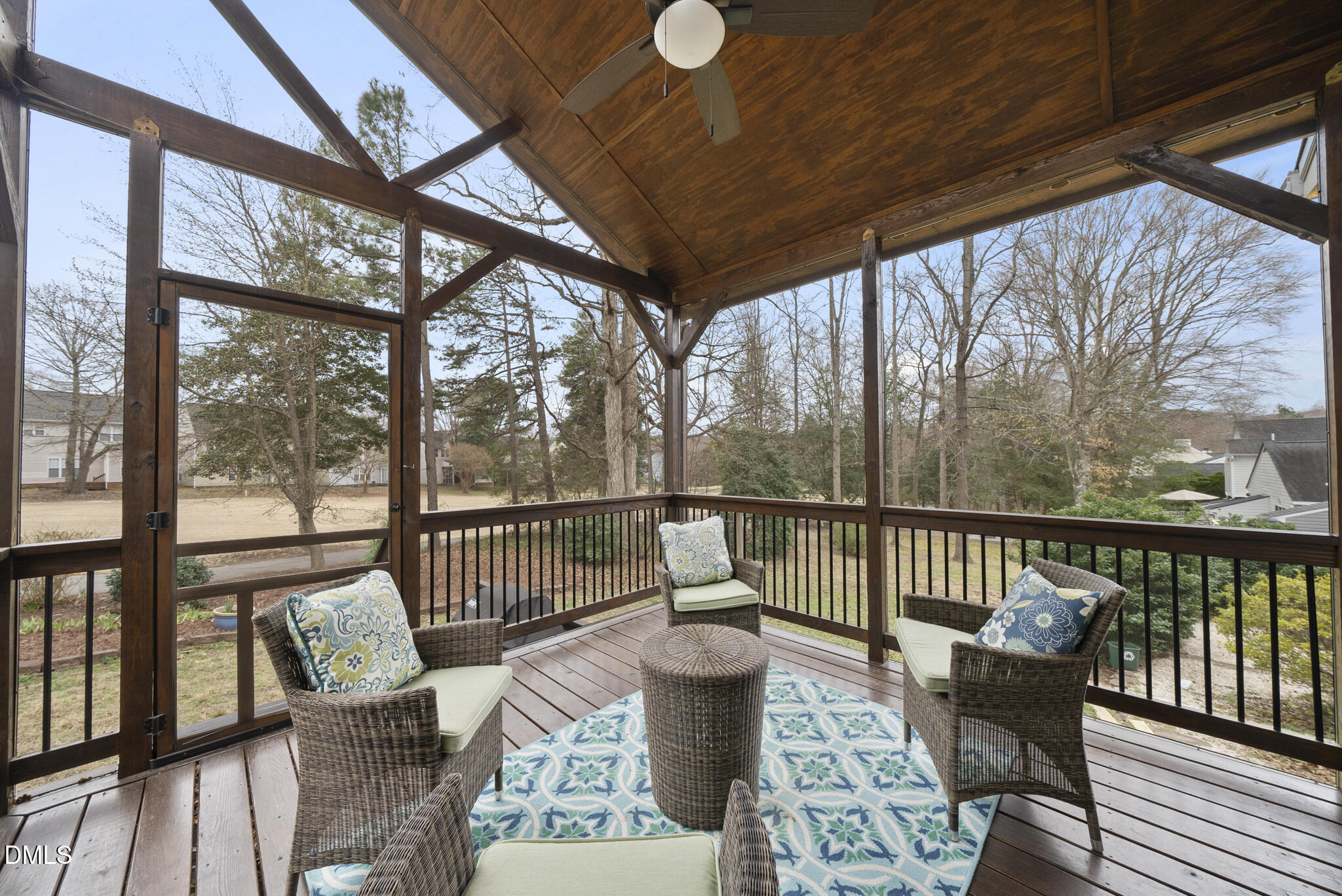 1944 Talamore Court Raleigh, NC 27604 - Photo 25 of 30 a view of a chair and table in the balcony