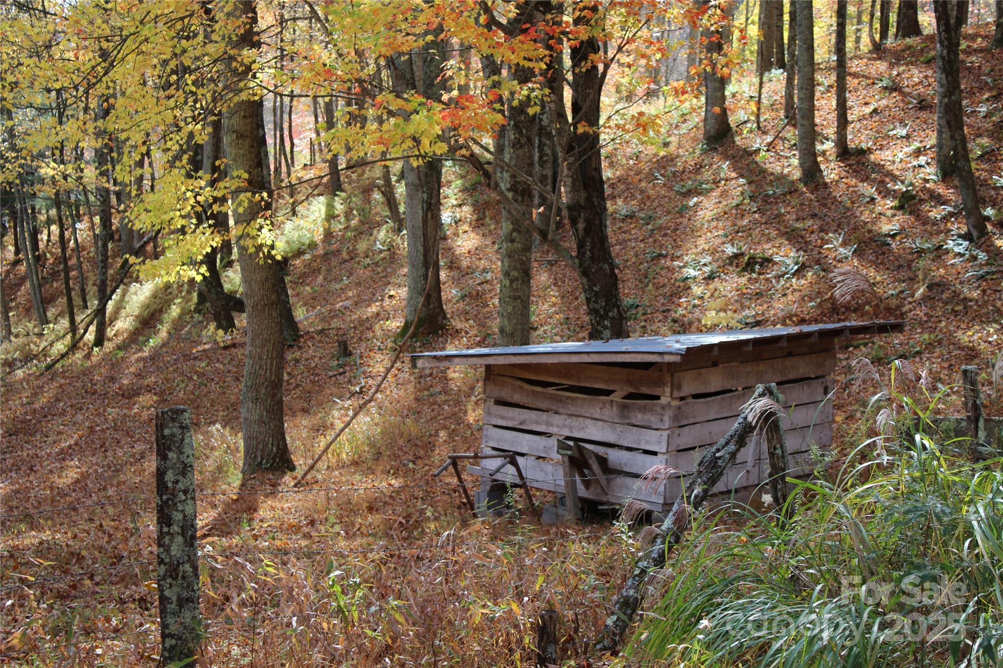 1571 Roaring Fork Road Burnsville, NC 28714 - Photo 6 of 37 a backyard of a house with table and chairs