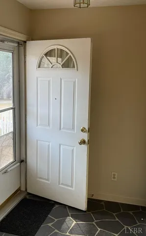 a view of a door in the house