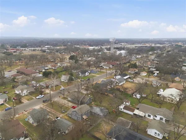 an aerial view of a city