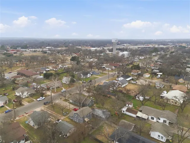 an aerial view of a city
