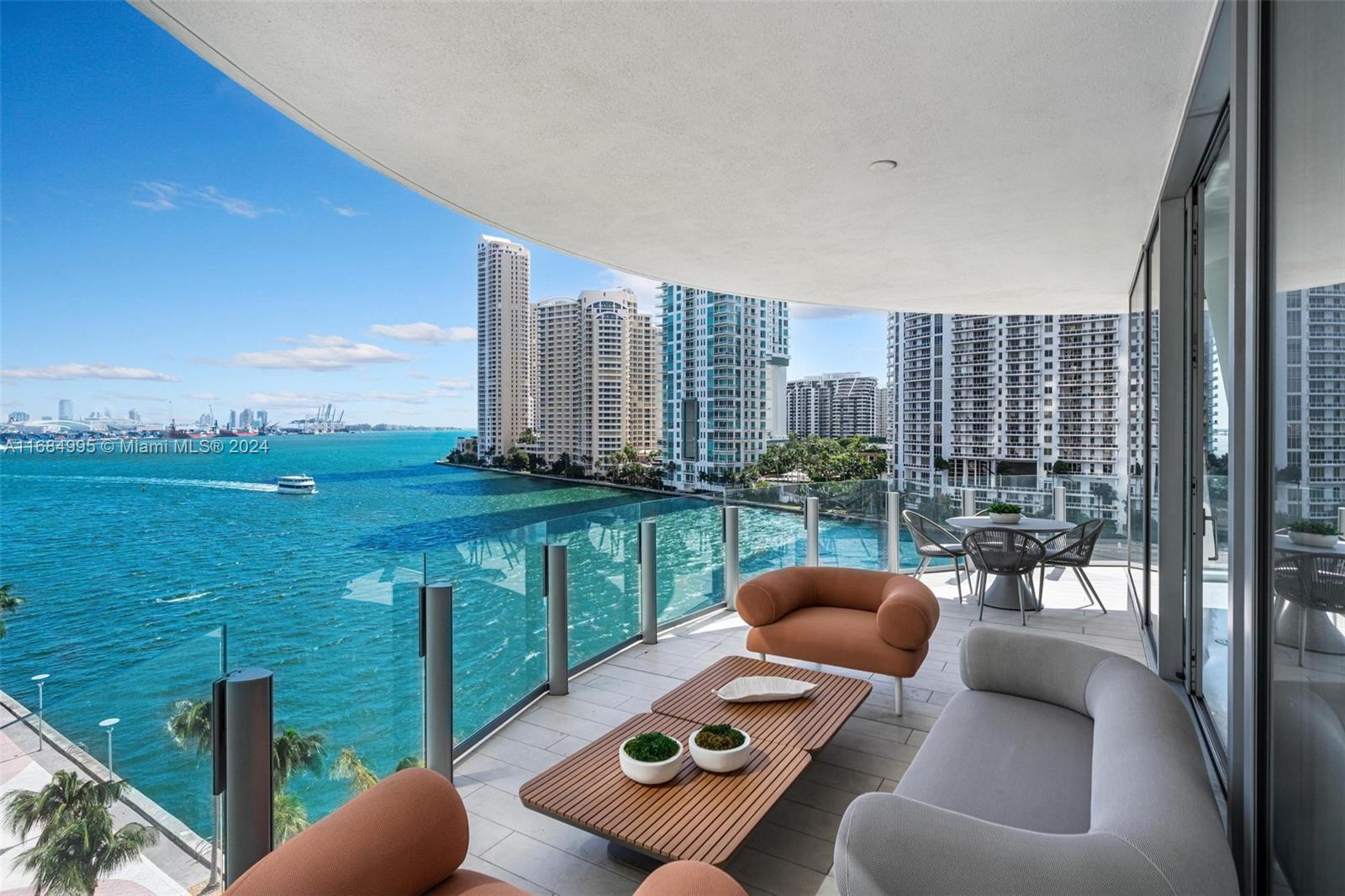 300 Biscayne Blvd Way, Unit 701 Miami, FL 33131 - Photo 1 of 37 a balcony view with a couch and city view