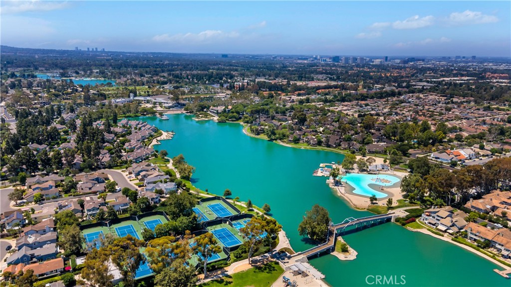 6 Mallard Irvine, CA 92604 - Photo 42 of 45 an aerial view of a houses with a lake view