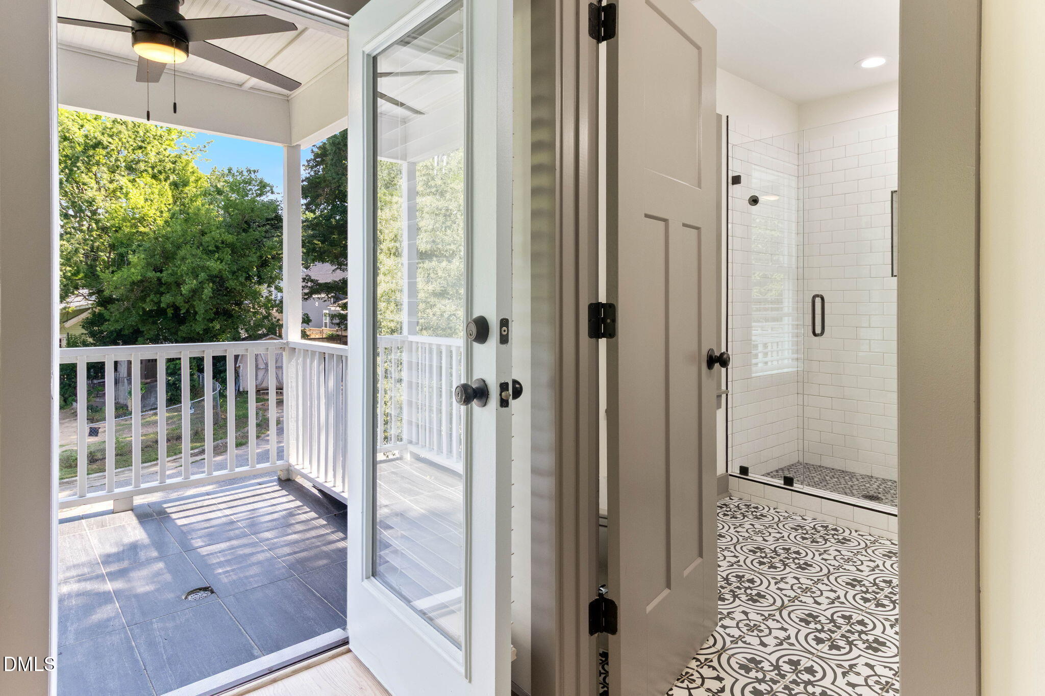 602 Hay Lane Raleigh, NC 27601 - Photo 30 of 43 a view of a hallway with wooden floor and a gate