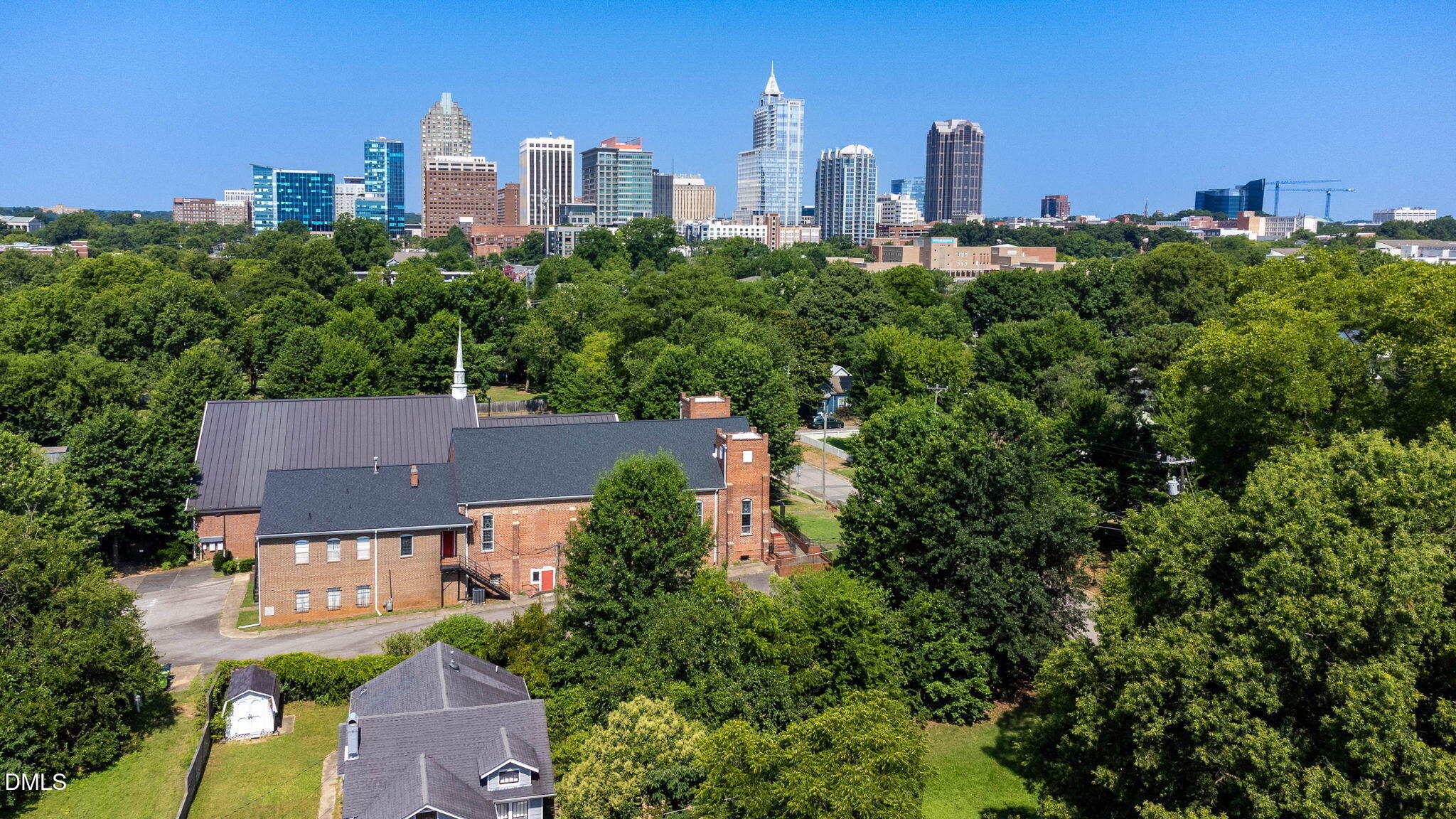 602 Hay Lane Raleigh, NC 27601 - Photo 37 of 43 an aerial view of a city with tall buildings