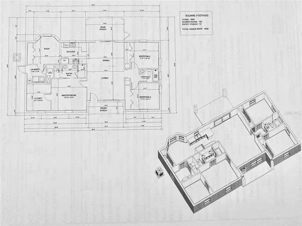a living room with furniture and a dining table