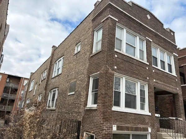 a front view of a building