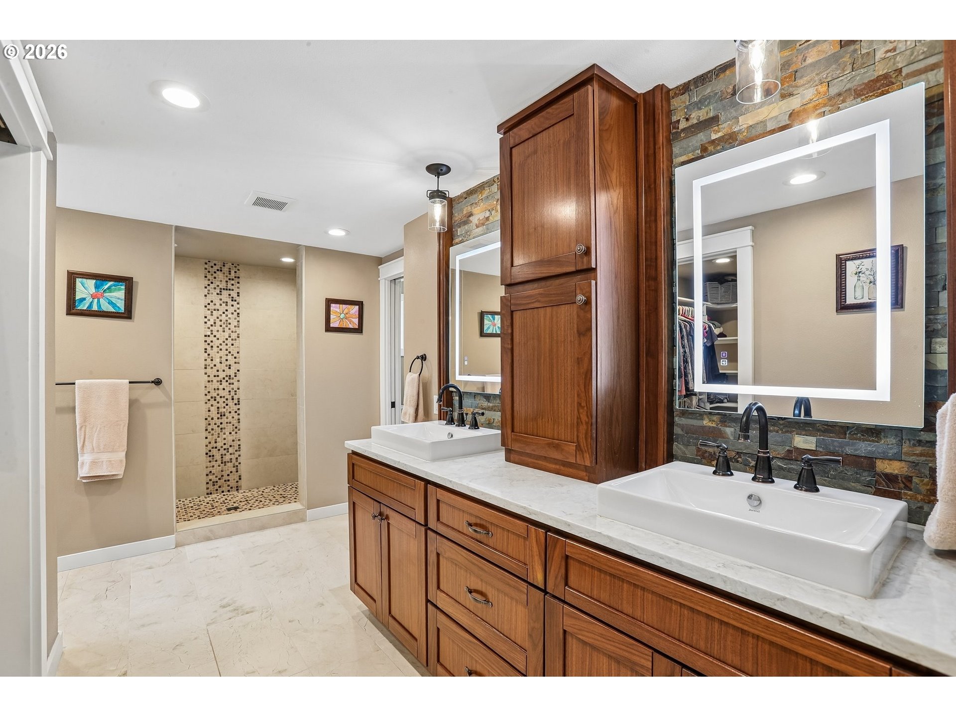 298 Roberson Road Woodland, WA 98674 - Photo 12 of 48 a bathroom with a sink double vanity and a mirror