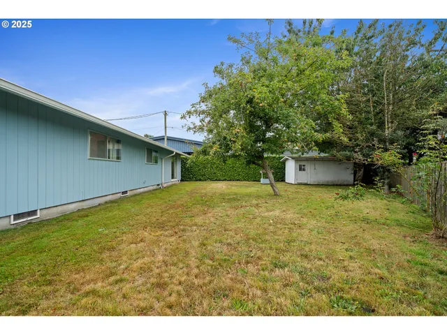 a backyard of a house