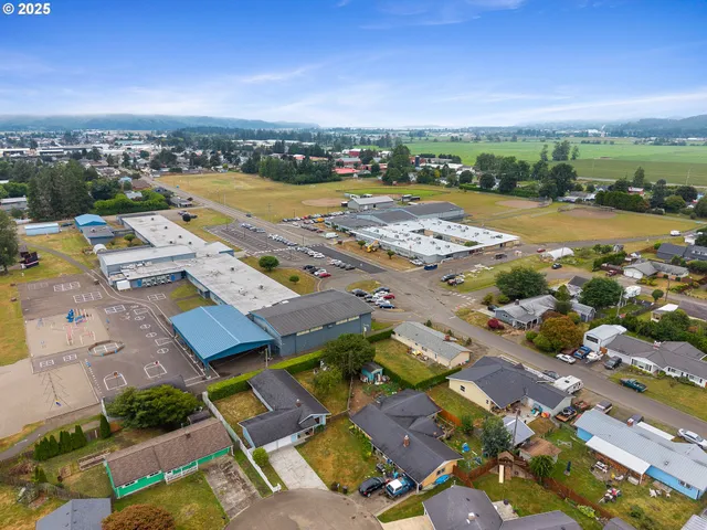 an aerial view of residential building with outdoor space