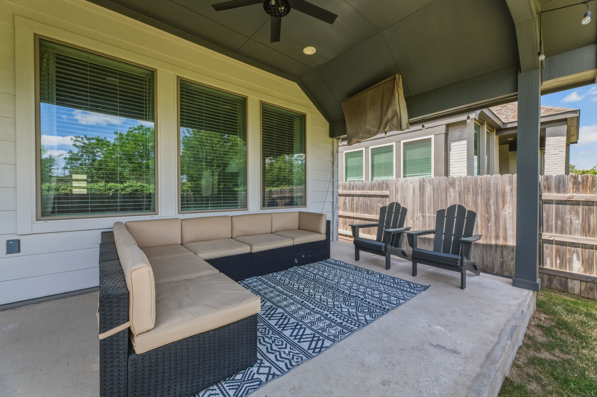 4505 Post Loop Round Rock, TX 78681 - Photo 33 of 40 View of patio featuring a ceiling fan and an outdoor hangout area