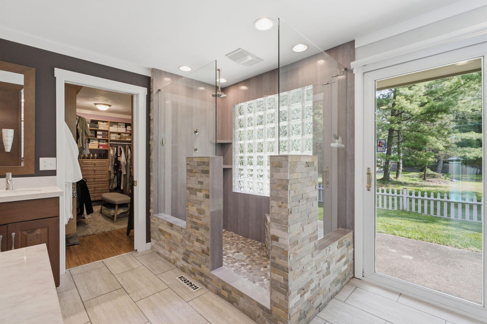 7232 Lee Road Westerville, OH 43081 - Photo 50 of 122 Custom stone shower