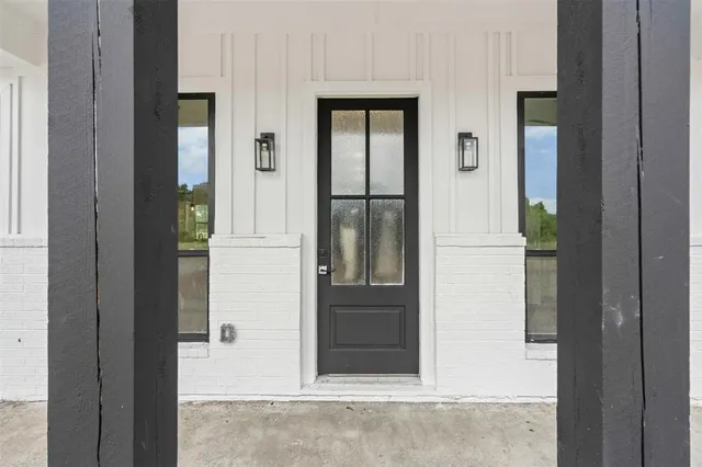 a view of front door