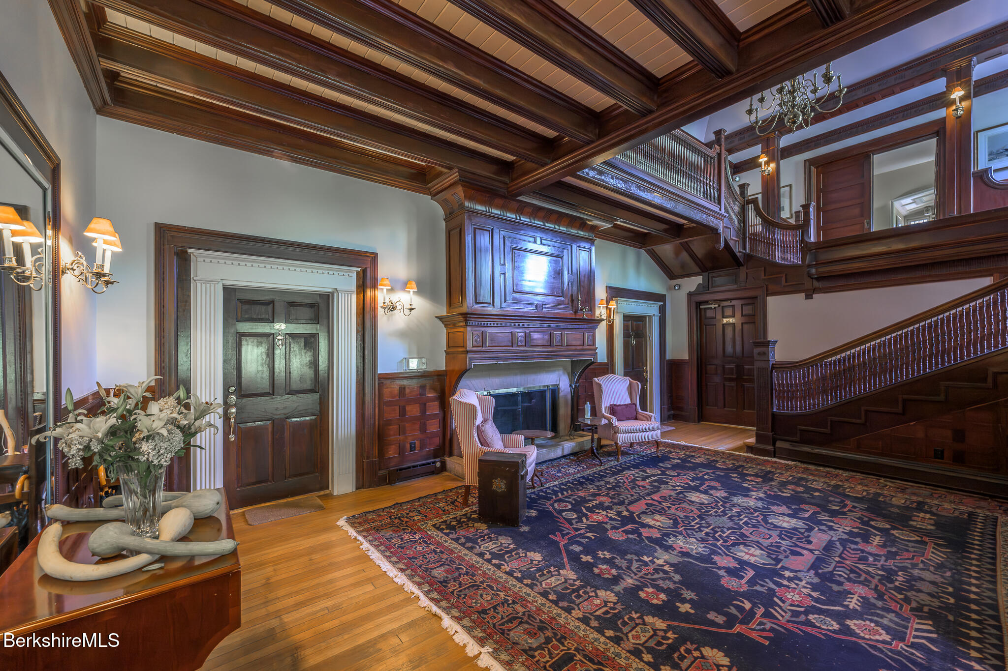 11 Prospect Hill Road, Unit F Stockbridge, MA 01262 - Photo 6 of 51 a living room with furniture and a fireplace