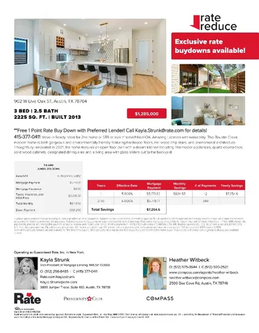 $1,249,000 | 902 West Live Oak Street, Austin, TX 78704