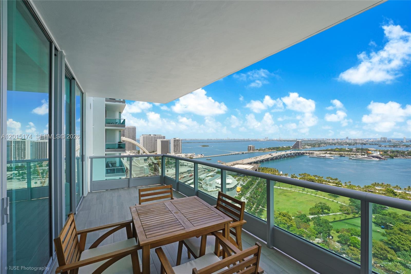 900 Biscayne Boulevard, Unit 3407 Miami, FL 33132 - Photo 15 of 15 a view of a balcony with lake view and mountain view
