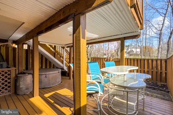 a view of a brick building with a small yard