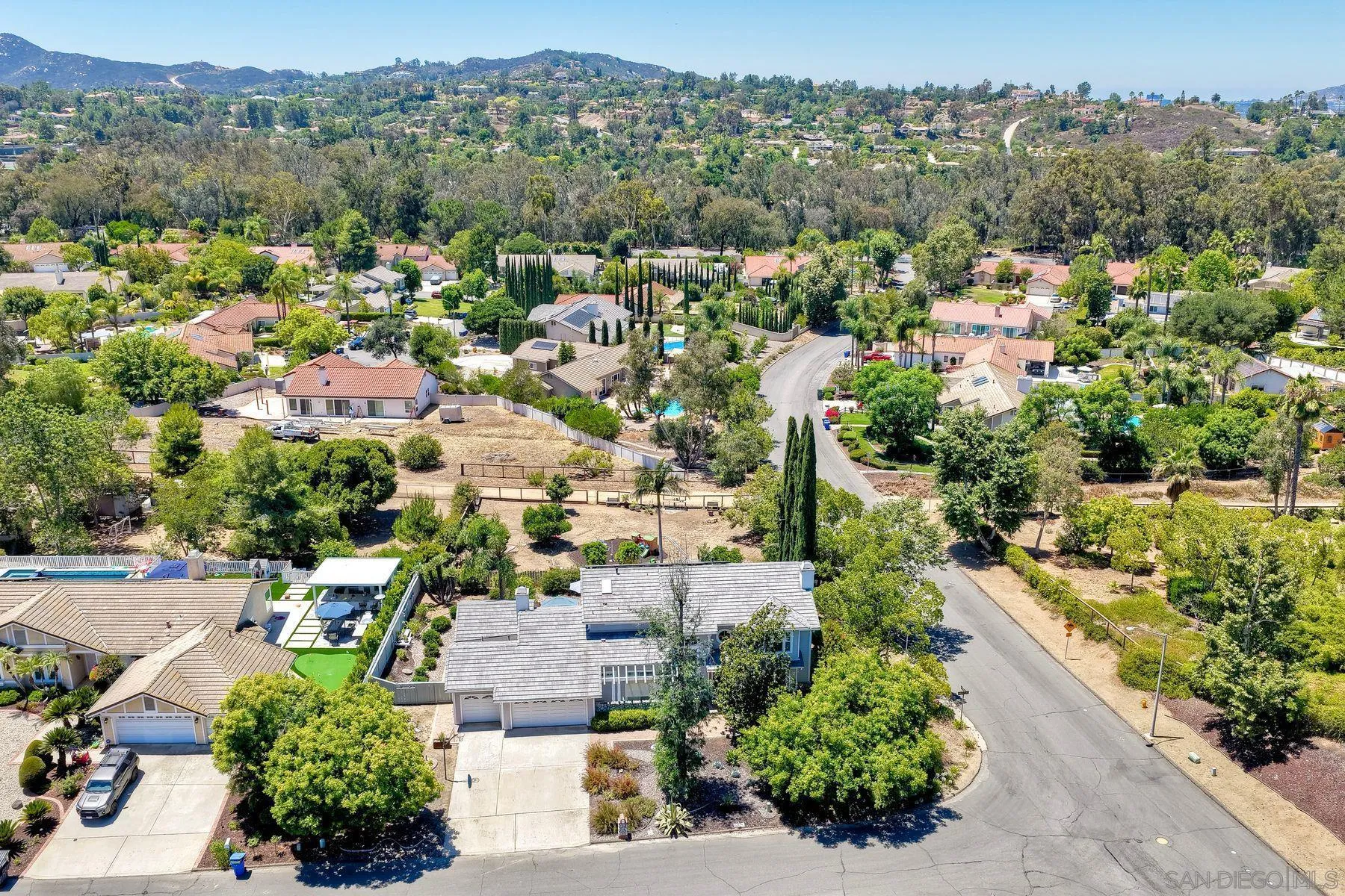 15892 Bent Tree Road Poway, CA 92064 - Photo 41 of 56 an aerial view of a city with lots of residential buildings