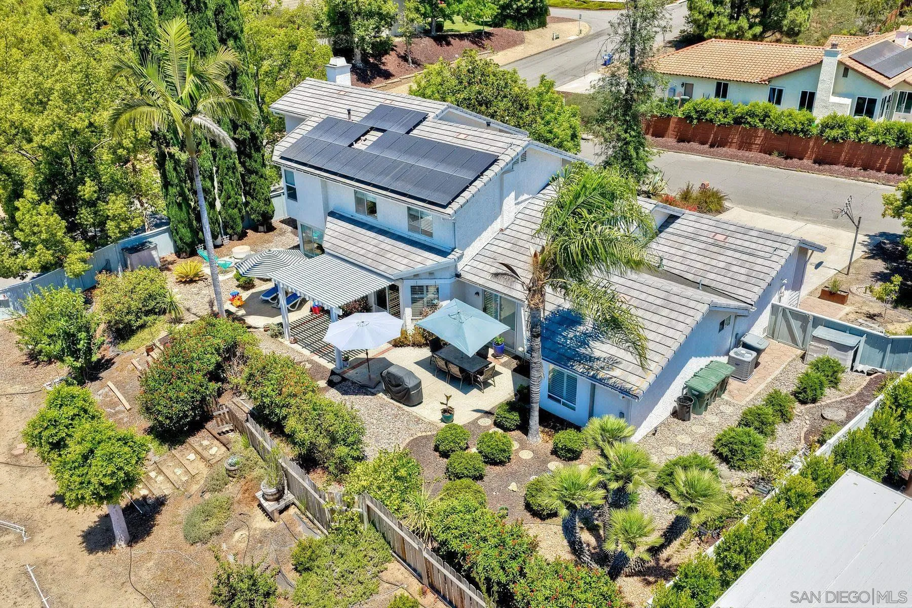 15892 Bent Tree Road Poway, CA 92064 - Photo 44 of 56 an aerial view of a house with a garden and plants