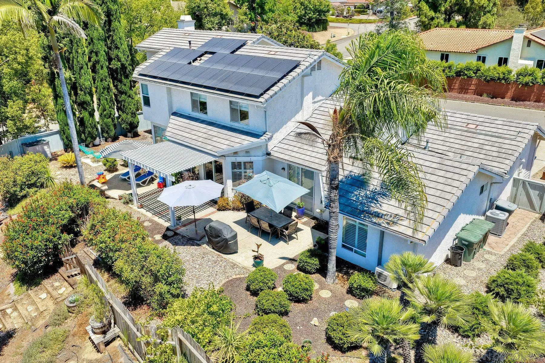 15892 Bent Tree Road Poway, CA 92064 - Photo 45 of 56 an aerial view of a house with a yard and potted plants