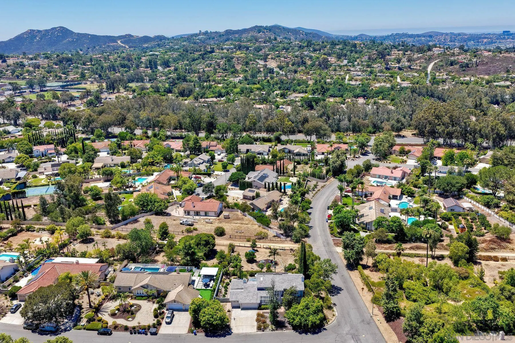 15892 Bent Tree Road Poway, CA 92064 - Photo 54 of 56 an aerial view of a city with lots of residential buildings