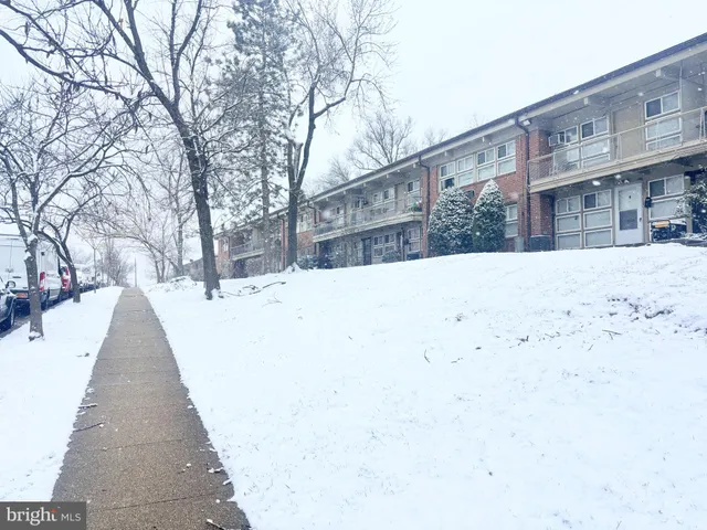 a street view covered with snow