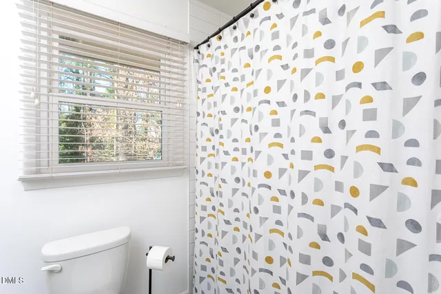 a white toilet sitting next to a shower curtain