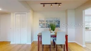 a view of a living room and with furniture
