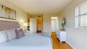 a view of a bathtub in a room