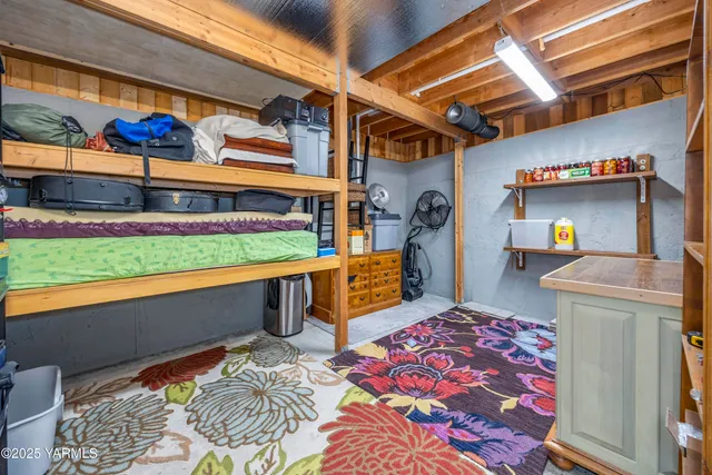 a balcony with wooden floor