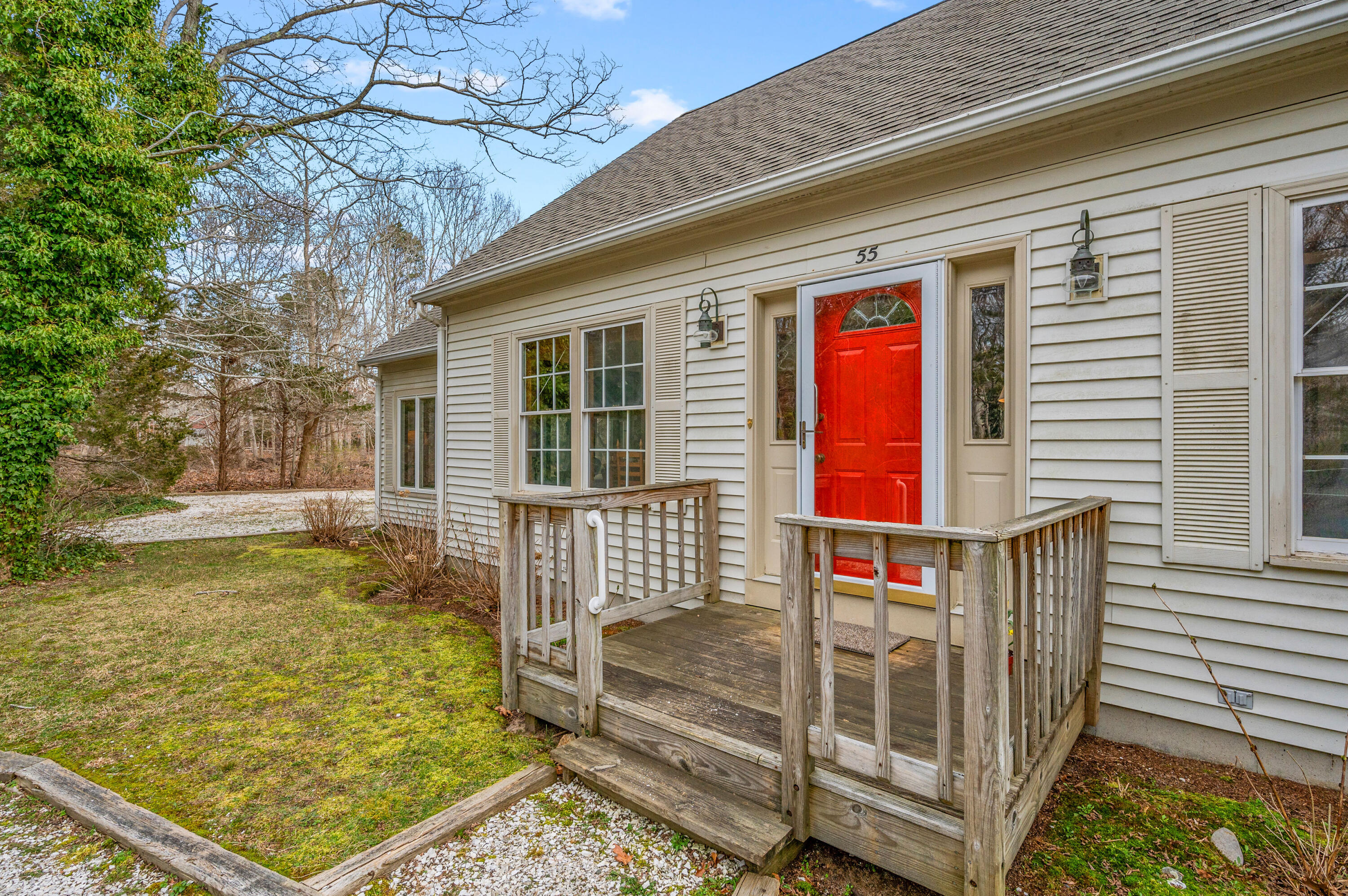 55 Bow Road Eastham, MA 02642 - Photo 3 of 44 a view of backyard with deck