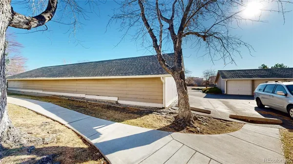 a view of a backyard of the house