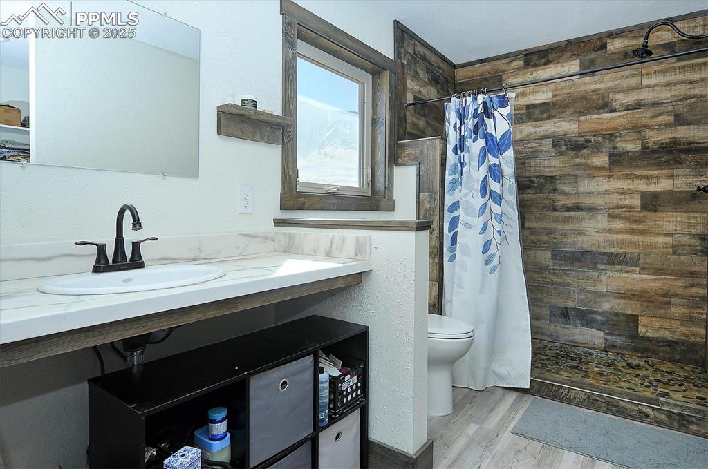 1115 Eagles Gate Road Westcliffe, CO 81252 - Photo 22 of 49 a bathroom with a sink and a mirror