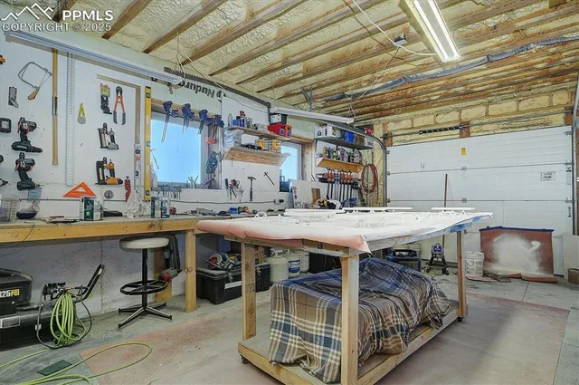 a room with lots of wooden furniture