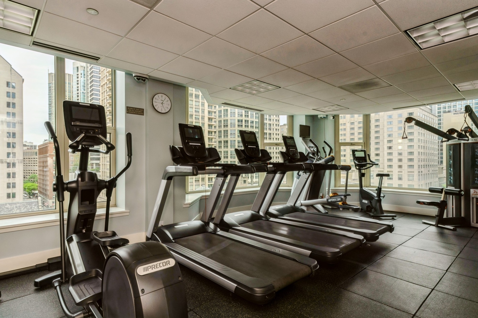 25 East Superior Street, Unit 1801 Chicago, IL 60611 - Photo 19 of 23 a view of a room with gym equipment