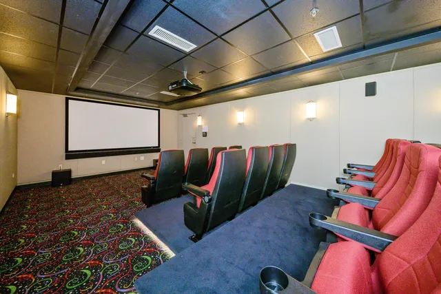 a projector room with a projector and a projector