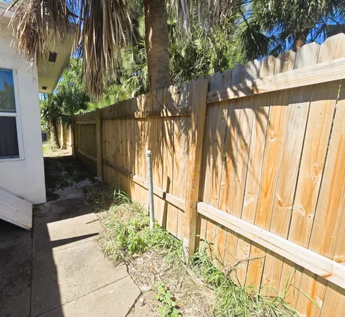 a view of a garden in front of house