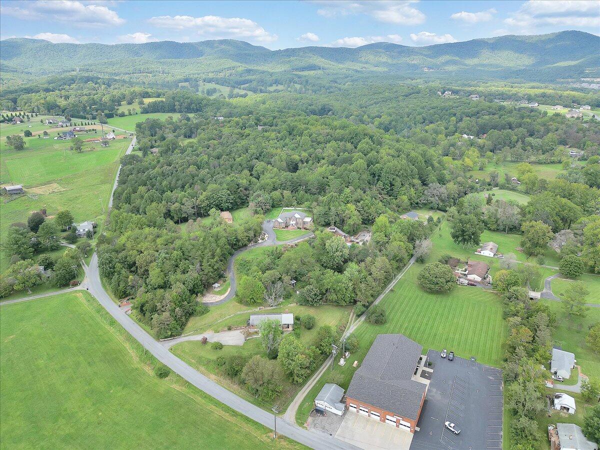 1390 Blue Ridge Springs Road Blue Ridge, VA 24064 - Photo 41 of 54 an aerial view of residential houses with outdoor space and trees