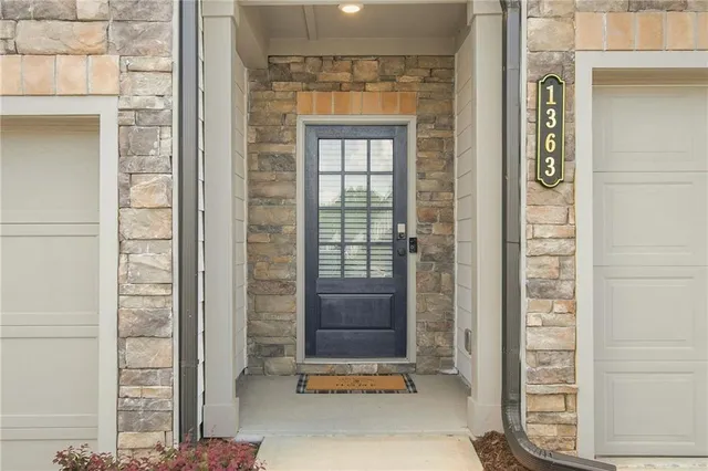 a view of front door