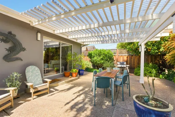 a outdoor space with furniture