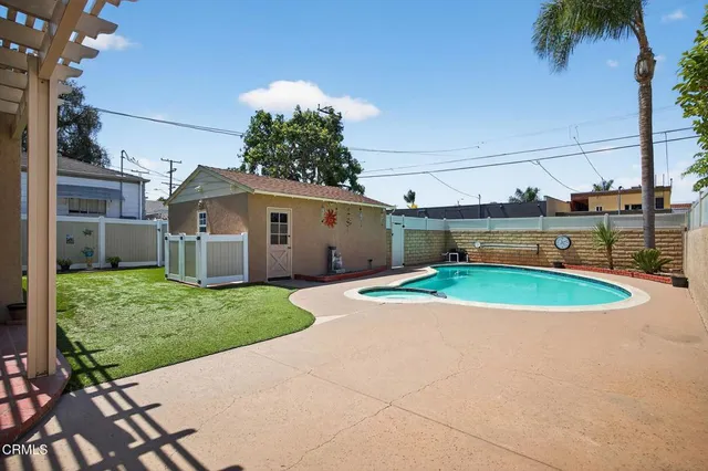 a view of outdoor space yard swimming pool and patio