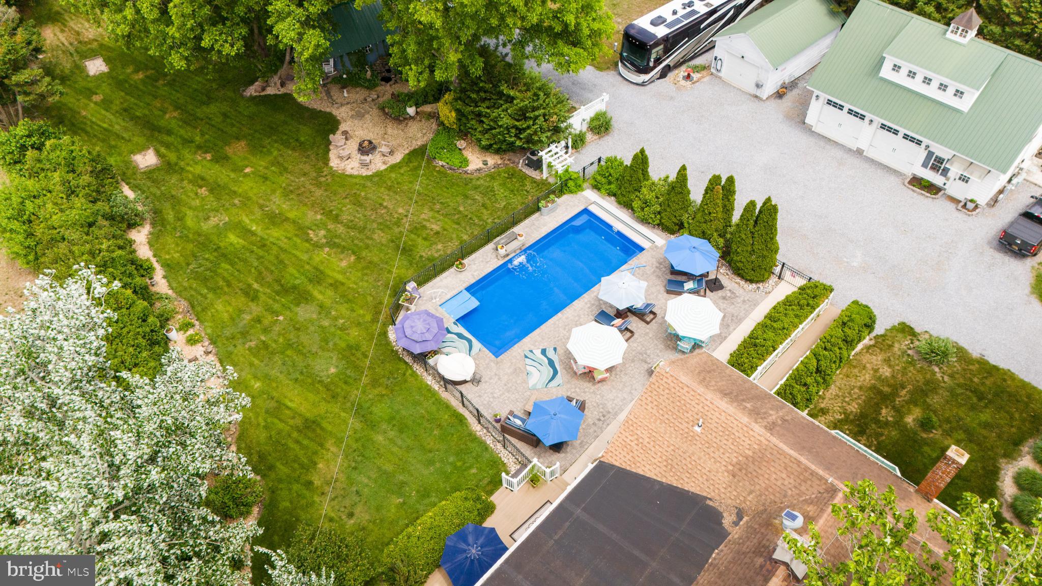 26285 Broadkill Road Milton, DE 19968 - Photo 53 of 98 Top-Down Aerial of Pool Oasis