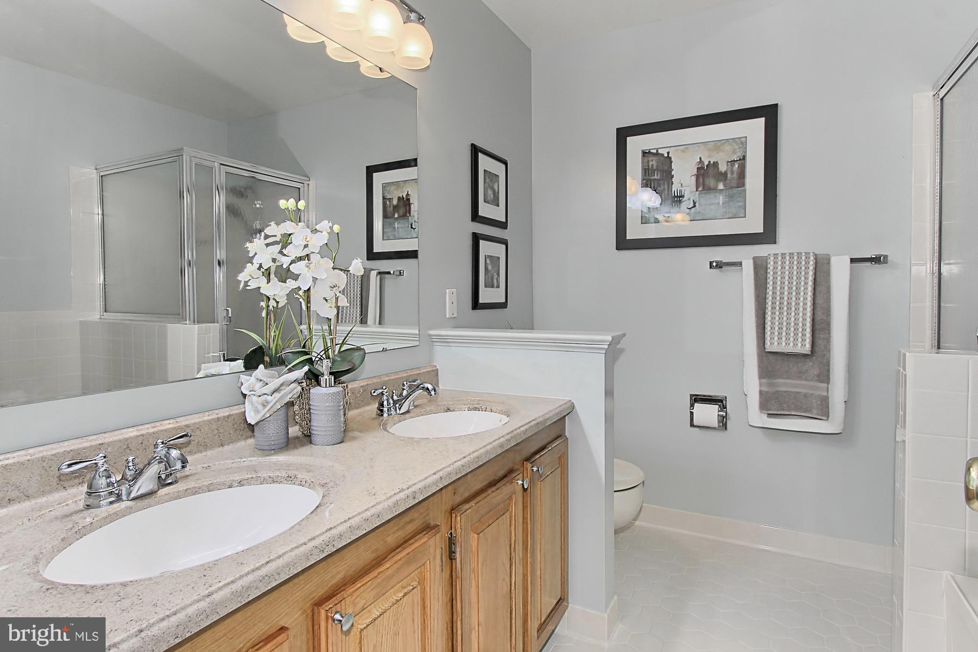 7469 Ridge Oak Court Springfield, VA 22153 - Photo 13 of 18 The master bath has double sinks, a tub & a shower