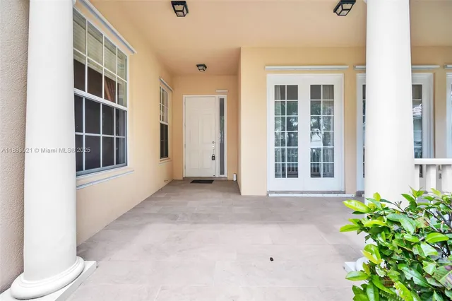 a view of front door of house