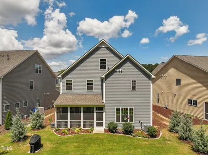 a view of a trees in a yard