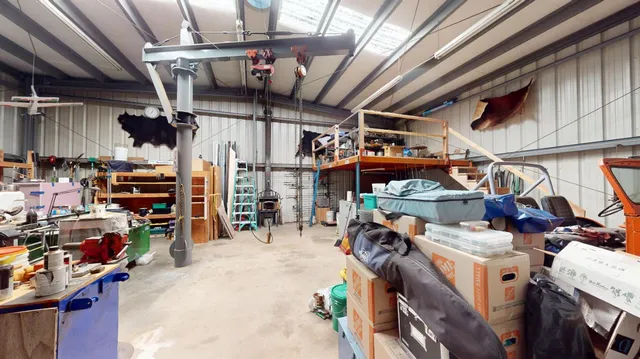 a view of a storage room