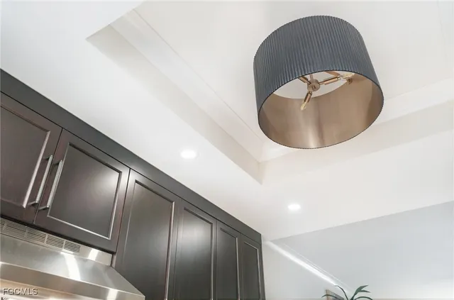 a view of a lake with tall buildings