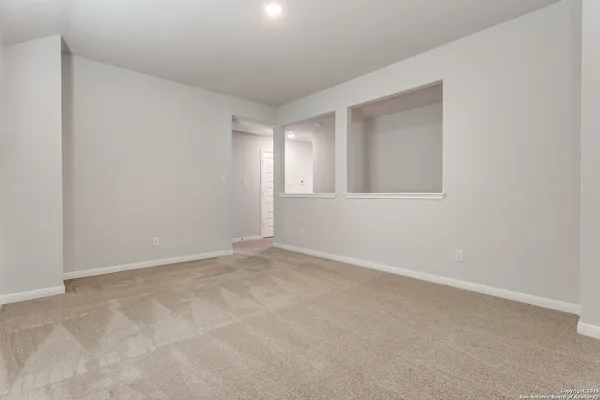 an empty room with a window